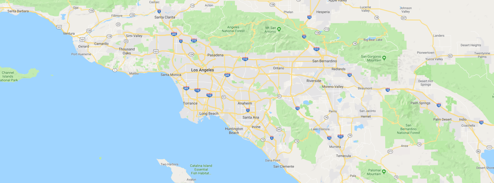 Los Angeles limo services area